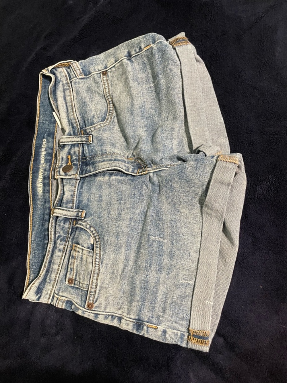 Old Navy Light Blue Rolled Hem Denim Shorts